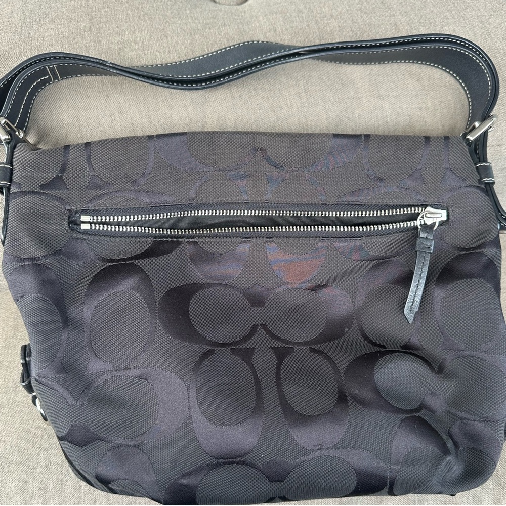 Black coach signature bag